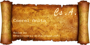 Cserei Anita névjegykártya